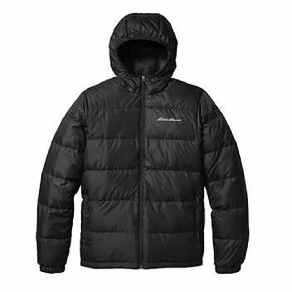 BLACK NWT Eddie Bauer Men’s Hooded Down Jacket - Picture 8 of 8